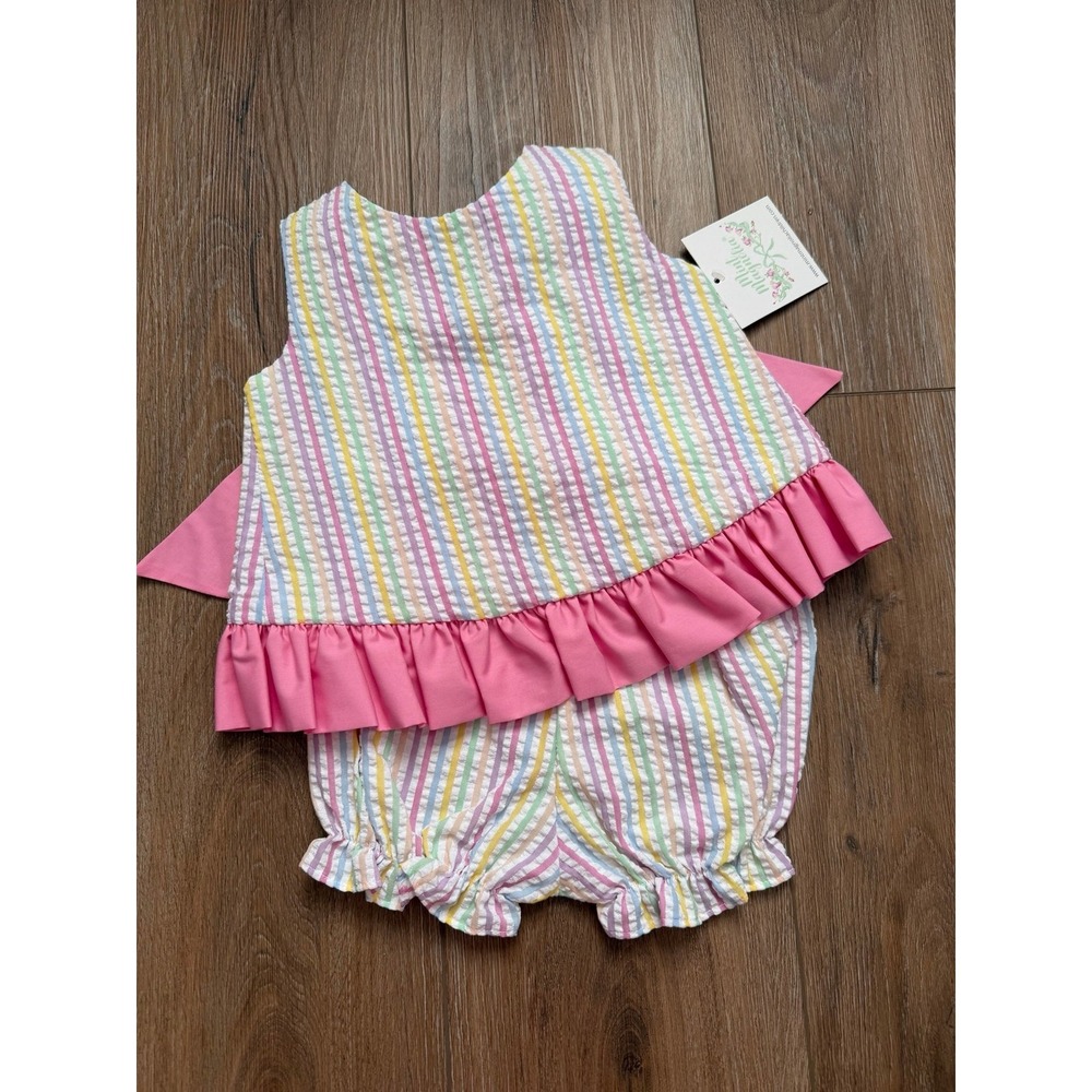 Mint Magnolia NWT Seersucker Swing Back Bloomer Set